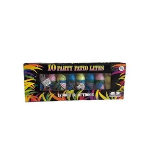 Parrot Party Patio Lights Indoor Outdoor Camping RV Blow Mold 5” Set 10 Vtg